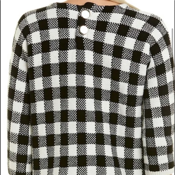 Maje black and white gingham sweater Size 1 - Picture 3 of 4